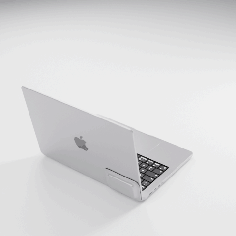 Laptop opening and closing with Limpet attached