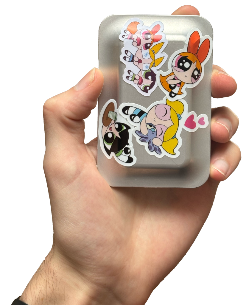 Hand holding Limpet external drive